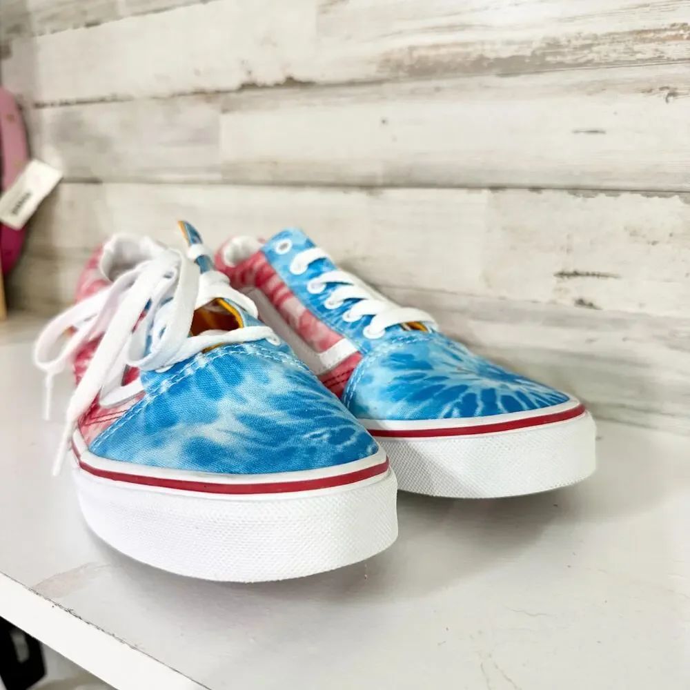 Vans Shoes Unisex Junior Size 6 Classic Old Skool Tie‎ Dye Block Skate Sneakers